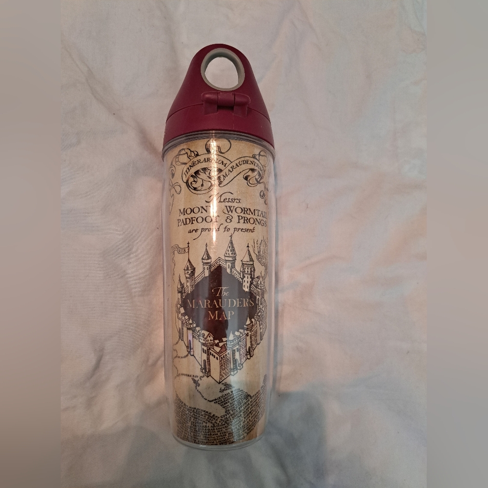 Marauder's Map Travel Tumbler -Clear / Red